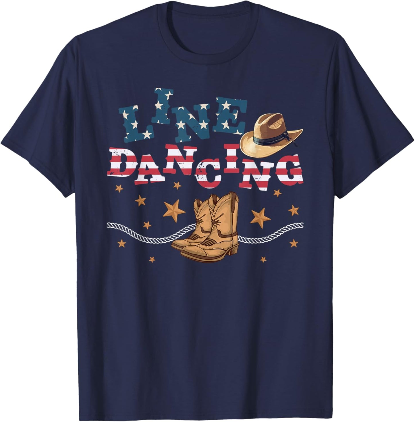 Line Dancing Line Dance Line Dancer T-Shirt - T-Shirt | Navy
