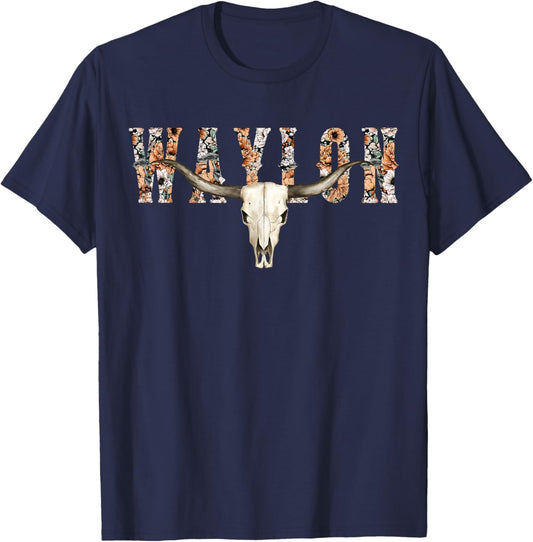 Vintage Retro Waylon Pride Name Gift Women Kid T-Shirt - T-Shirt | Navy