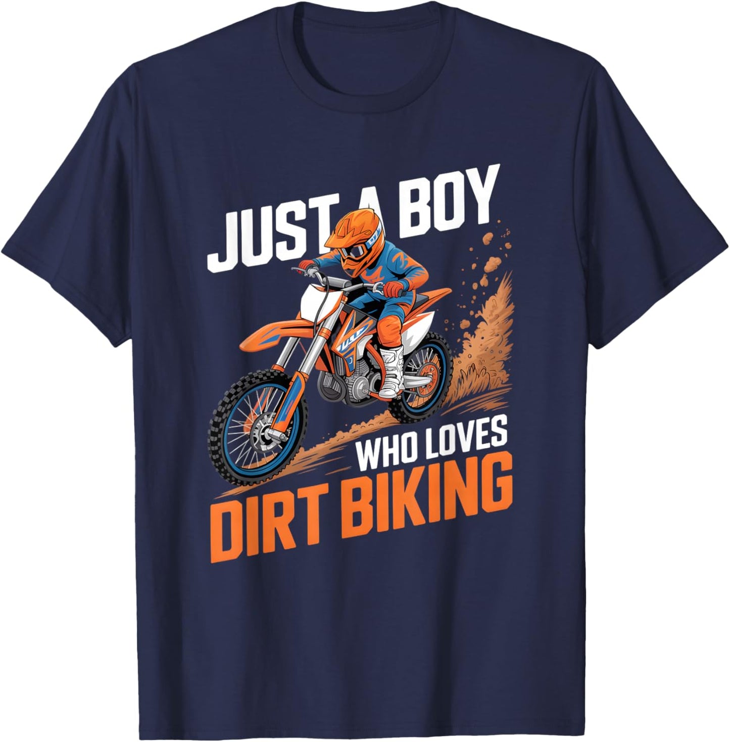 Boys Dirt Biking T-Shirt - T-Shirt | Navy