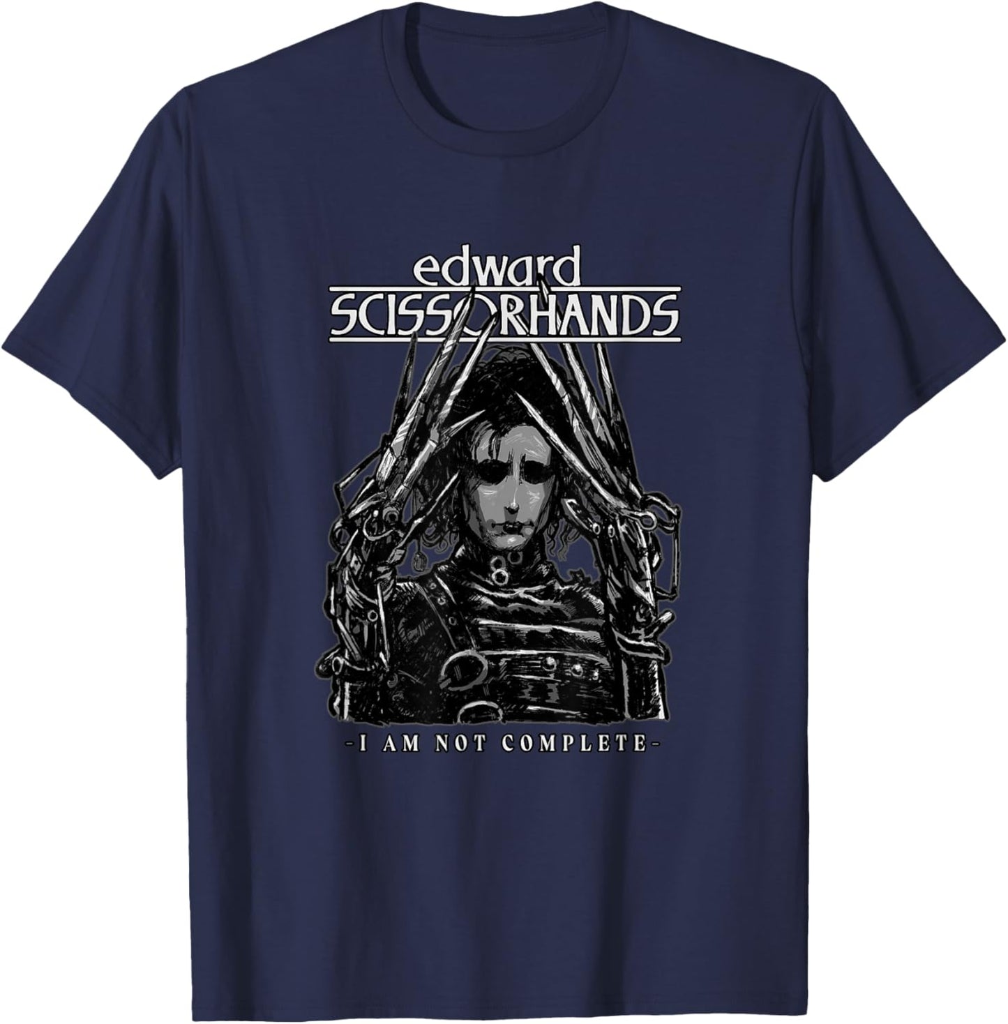 Edward Scissorhands I Am Not Complete Gothic T-Shirt - T-Shirt | Navy