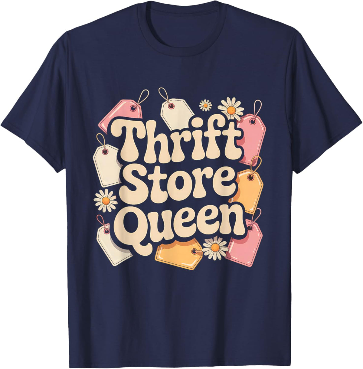 Thrift Store Queen Thrifting T-Shirt - T-Shirt | Navy