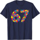 Six Seven 6 7 Meme Colorful Paint Funny Gen Alpha Slang 67 T-Shirt - T-Shirt | Navy