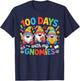 Teacher Kids Gnome 100 Days of School T-Shirt - T-Shirt | Navy