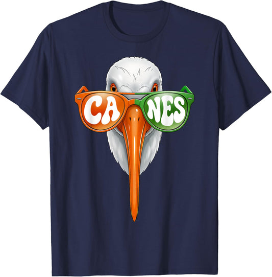 American White Ibis with Sunglasses Women Kids T-Shirt - T-Shirt | Navy