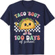 Taco Bout 100 Days of School Boys Girls Kid 100th Teacher T-Shirt - T-Shirt | Navy