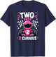Car Racer 2nd Birthday Girl Two Fast 2 Curious T-Shirt - T-Shirt | Navy