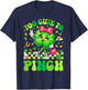Too Cute to Pinch Shamrock St Patricks Day Toddler Girl Kids T-Shirt - T-Shirt | Navy