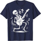 Six Seven Meme 67 Skeleton Playing Guitar Rock and Roll T-Shirt - T-Shirt | Navy