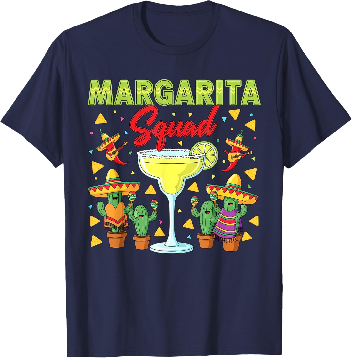 Let's Fiesta Cinco De Mayo Margarita Squad Mexican Festival T-Shirt - T-Shirt | Navy