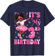 3 Years Old Kids Afro Black Girl It's My 3rd Birthday Kid T-Shirt - T-Shirt | Navy
