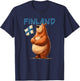 Cute Finland Bear with Finnish Flag Costume T-Shirt - T-Shirt | Navy
