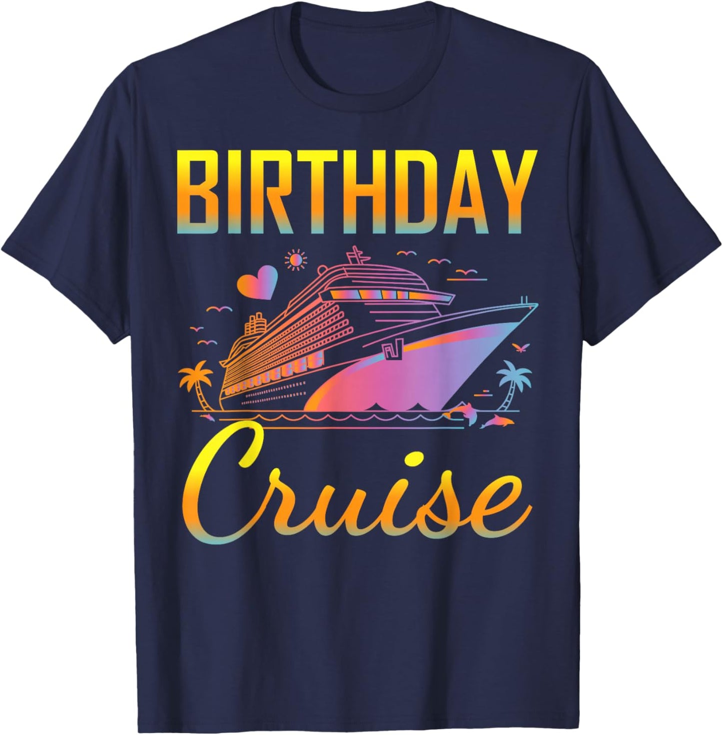 Family Birthday Cruise 2026 T-Shirt - T-Shirt | Navy