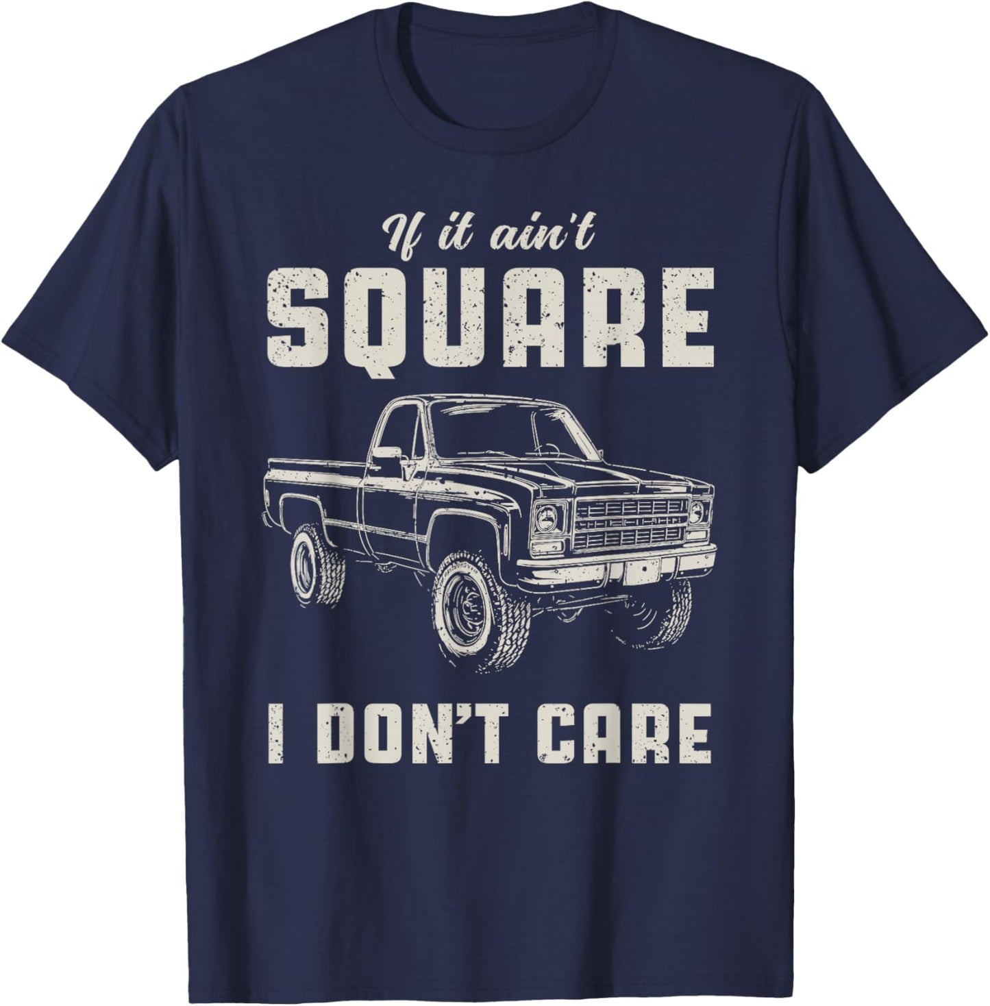 Funny Squarebody Truck T-Shirt - T-Shirt | Navy