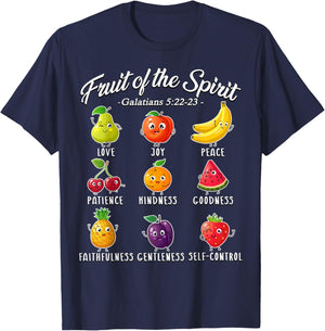 Fruit of The Spirit Christian Faith for Jesus God Lover T-Shirt - T-Shirt | Navy