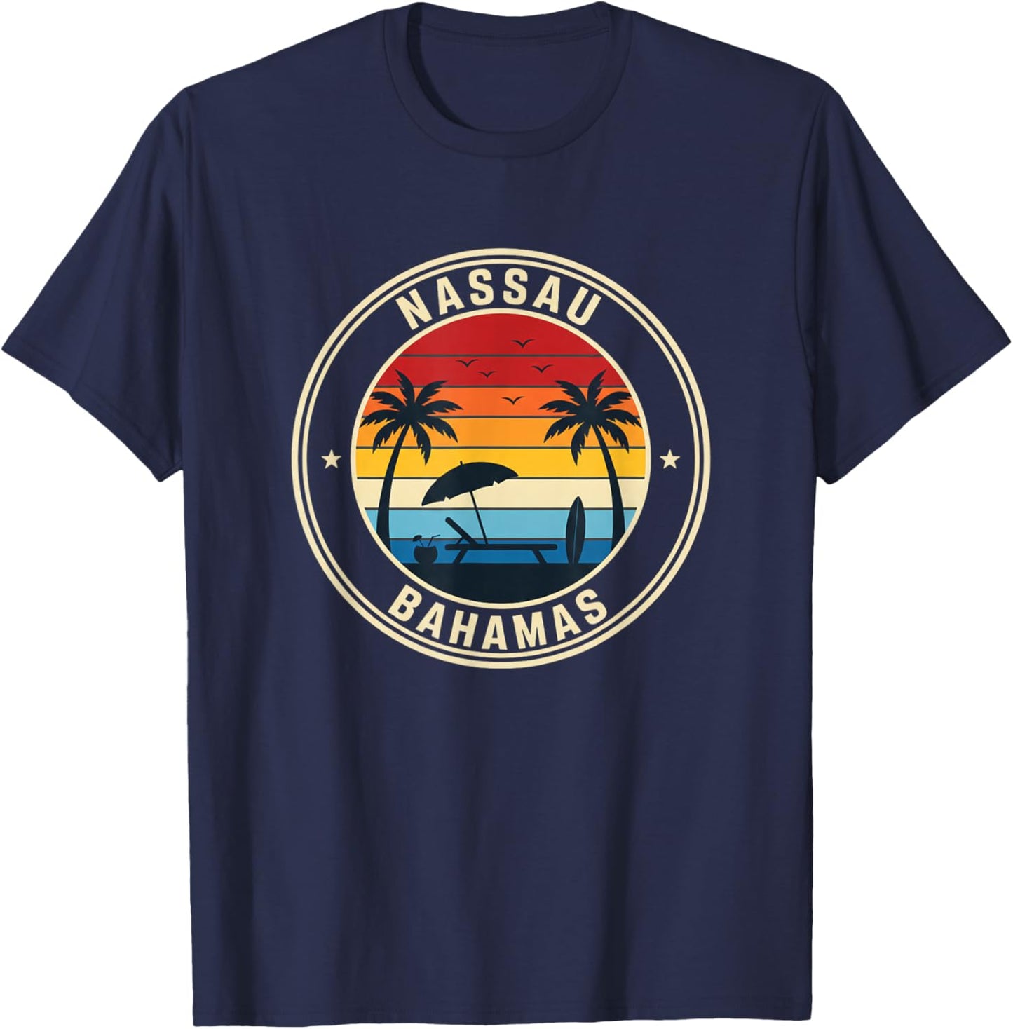 Nassau Bahamas Sunset Beach Vacation Travel Souvenir T-Shirt - T-Shirt | Navy