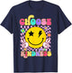 Choose Kindness Smile Face Groovy Be Kind Inspirational Kids T-Shirt - T-Shirt | Navy