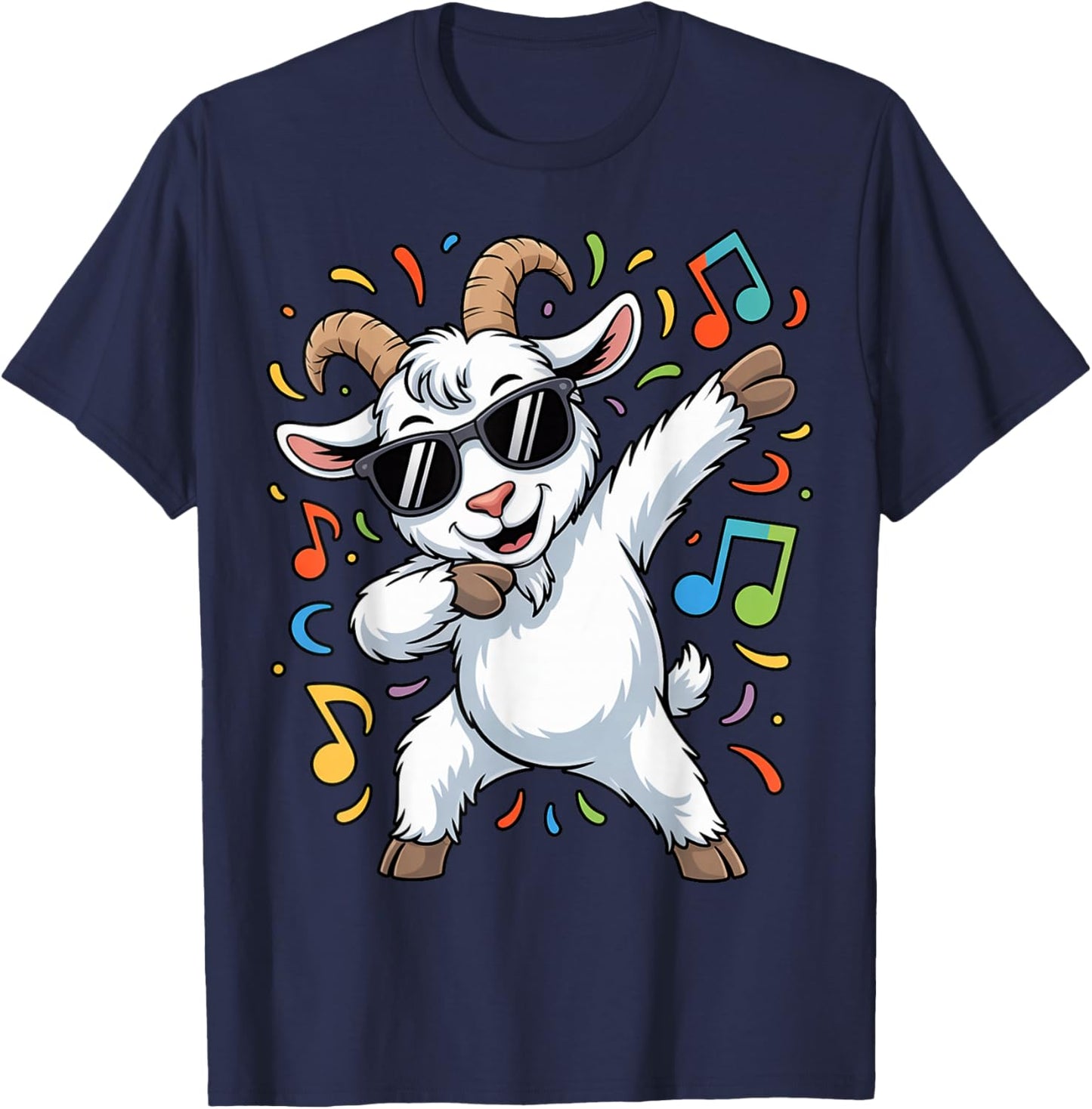 Goat Dabbing Funny Party Dancing Animal Lover T-Shirt - T-Shirt | Navy