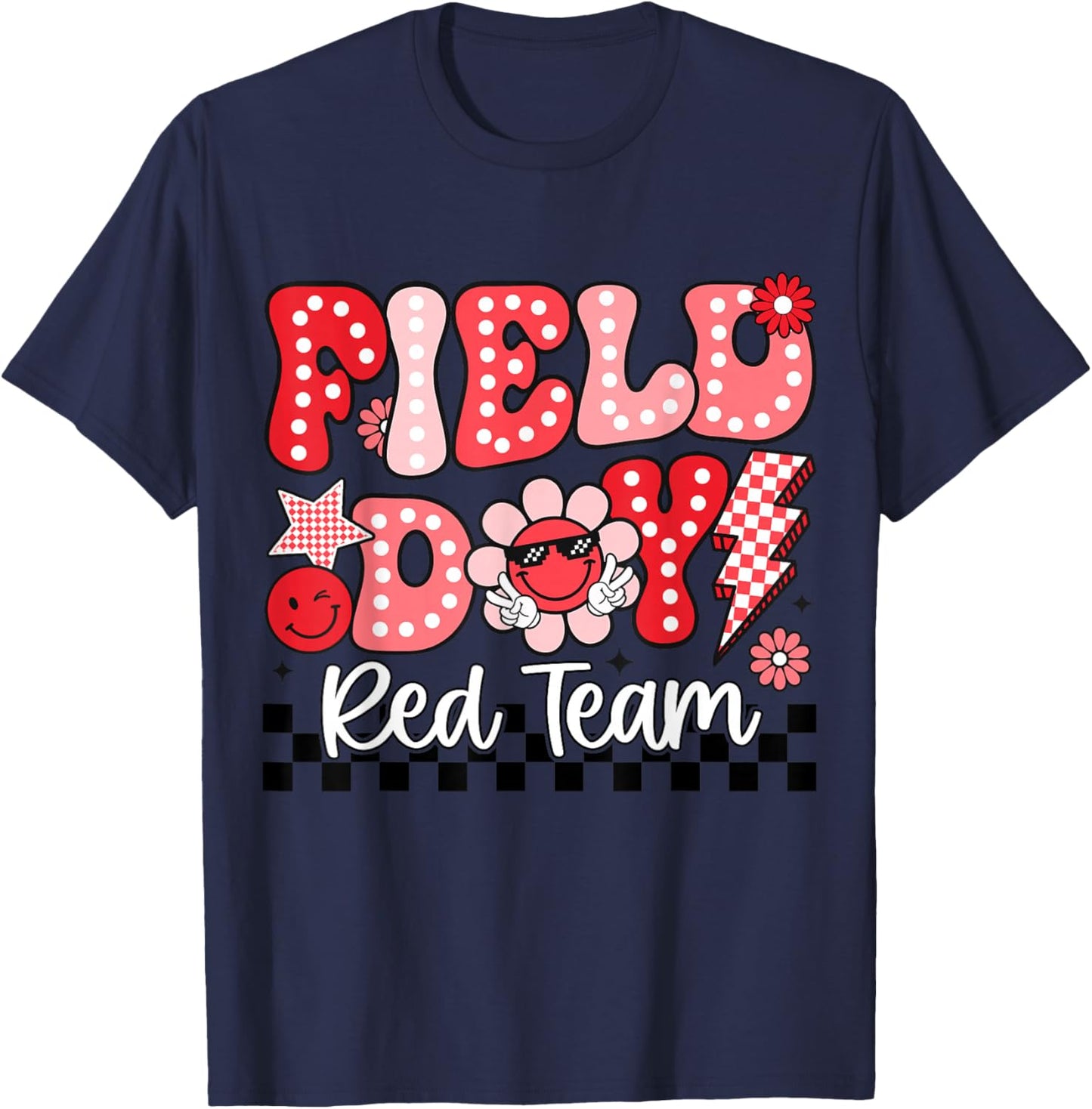 Field Day Red Team Funny for Teacher Kids Field Day Games T-Shirt - T-Shirt | Navy