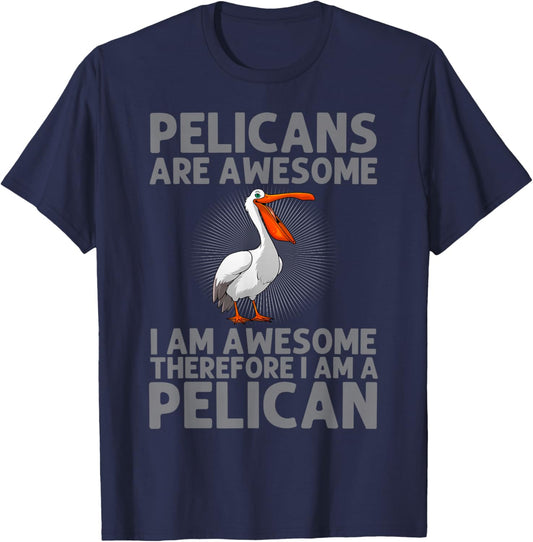 Funny Pelican Art Women Pelican Bird Pelican Lover T-Shirt - T-Shirt | Navy