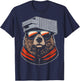 Retro Bear with Cheese Grater Hat and Sunglasses Sunse Funny T-Shirt - T-Shirt | Navy