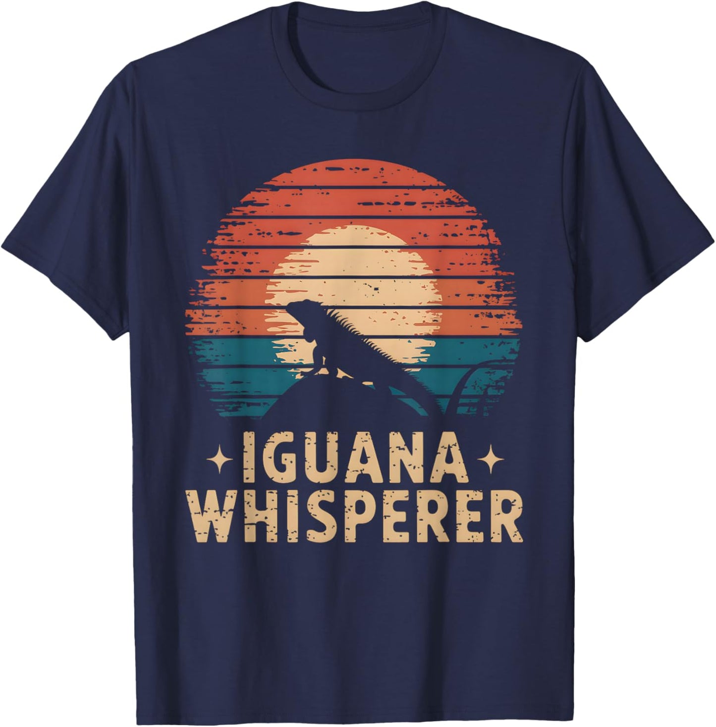 Iguana Whisperer Retro Vintage Iguana Lover T-Shirt - T-Shirt | Navy