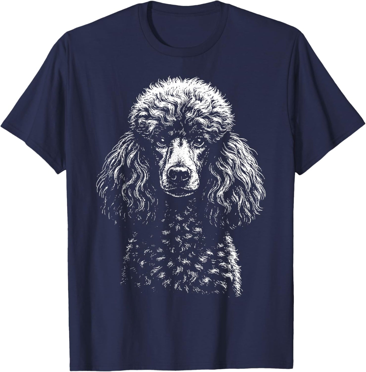 Poodle Illustration T-Shirt - T-Shirt | Navy