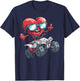 ATV Heart Quad 4 Wheeler Valentine's Day Sunglasses T-Shirt - T-Shirt | Navy