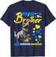 Proud Brother World Down Syndrome Awareness Dinosaur T21 T-Shirt - T-Shirt | Navy