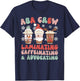 Groovy ABA Crew ABA Therapist Christmas ABA Therapy Xmas T-Shirt - T-Shirt | Navy