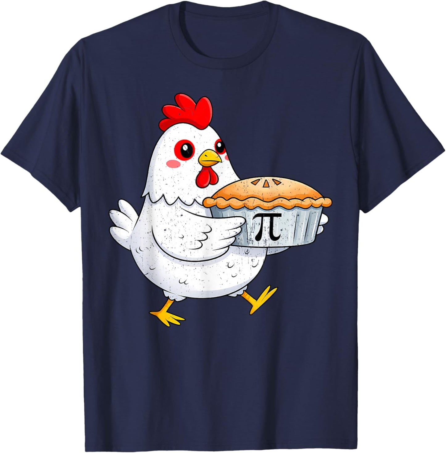 Funny Chicken Pot Pi Shirt Day Pie Math Lover Geek Gift 3.14 T-Shirt - T-Shirt | Navy