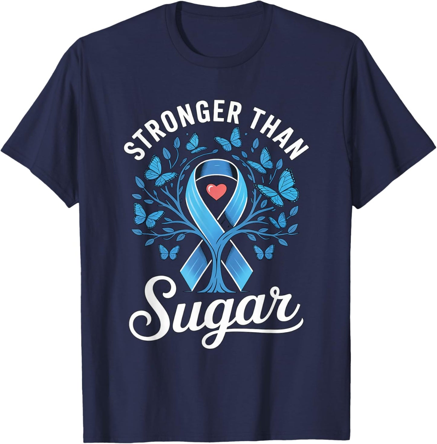 Diabetes Awareness , Women. Diabetes Support T-Shirt - T-Shirt | Navy