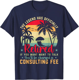 Funny Retirement Party Pun Retired Not My Problem Anymore T-Shirt - T-Shirt | Navy