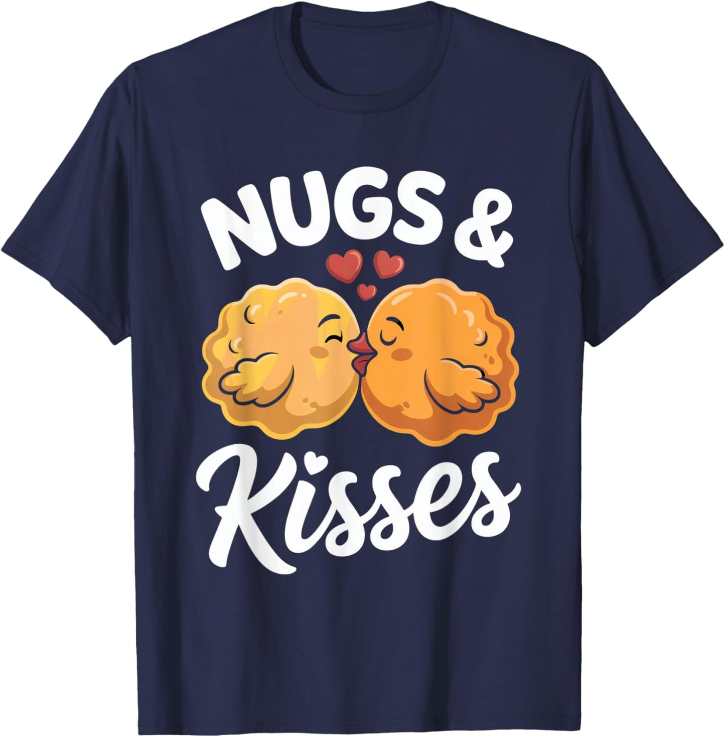 Chicken Nuggets Loves Chicken Chicken Nugget Valentines Day T-Shirt - T-Shirt | Navy