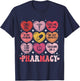 Pharmacy Valentine's Day Pharmacist VDay Pharm Hearts Candy T-Shirt - T-Shirt | Navy