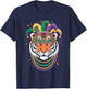 Tiger Mardi Gras Carnival Animal Tiger Face Lover T-Shirt - T-Shirt | Navy