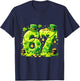 67 Six Seven Meme St Patricks Day Lucky Number Irish Party T-Shirt - T-Shirt | Navy