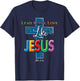Lead Serve Love Like Jesus Catholic School Week Teacher Kids T-Shirt - T-Shirt | Navy