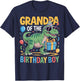 Grandpa of The Birthday Party Outfit Dinosaur Squad Grandpa T-Shirt - T-Shirt | Navy