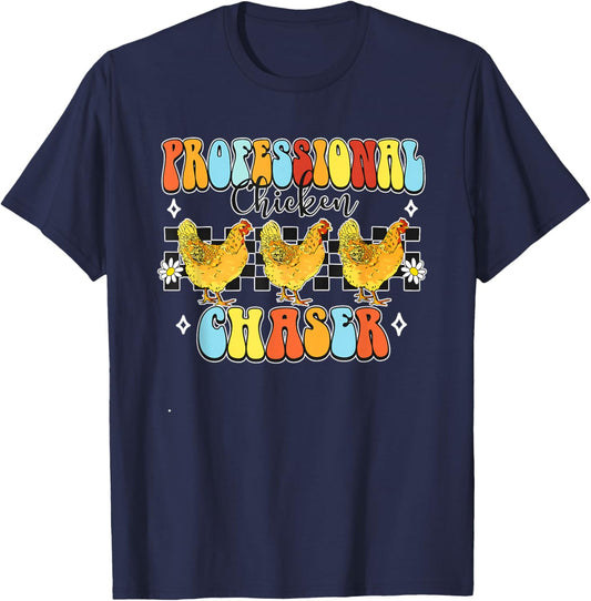 Professional Chicken Chaser Funny Women T-Shirt - T-Shirt | Navy