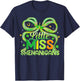 Coquette Bow Little Miss Shenanigans St Patricks Day Toddler T-Shirt - T-Shirt | Navy