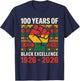 100 Years of Black Excellence History Month Centennial T-Shirt - T-Shirt | Navy