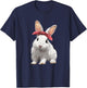 Cute Easter Bunny Rabbit Bow T-Shirt - T-Shirt | Navy