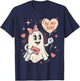 Be My Boo Ghost Heart Balloon Valentine Love Letter T-Shirt - T-Shirt | Navy