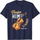 Praise Him with The Strings Psalm 150:4 Cello Player T-Shirt - T-Shirt | Navy