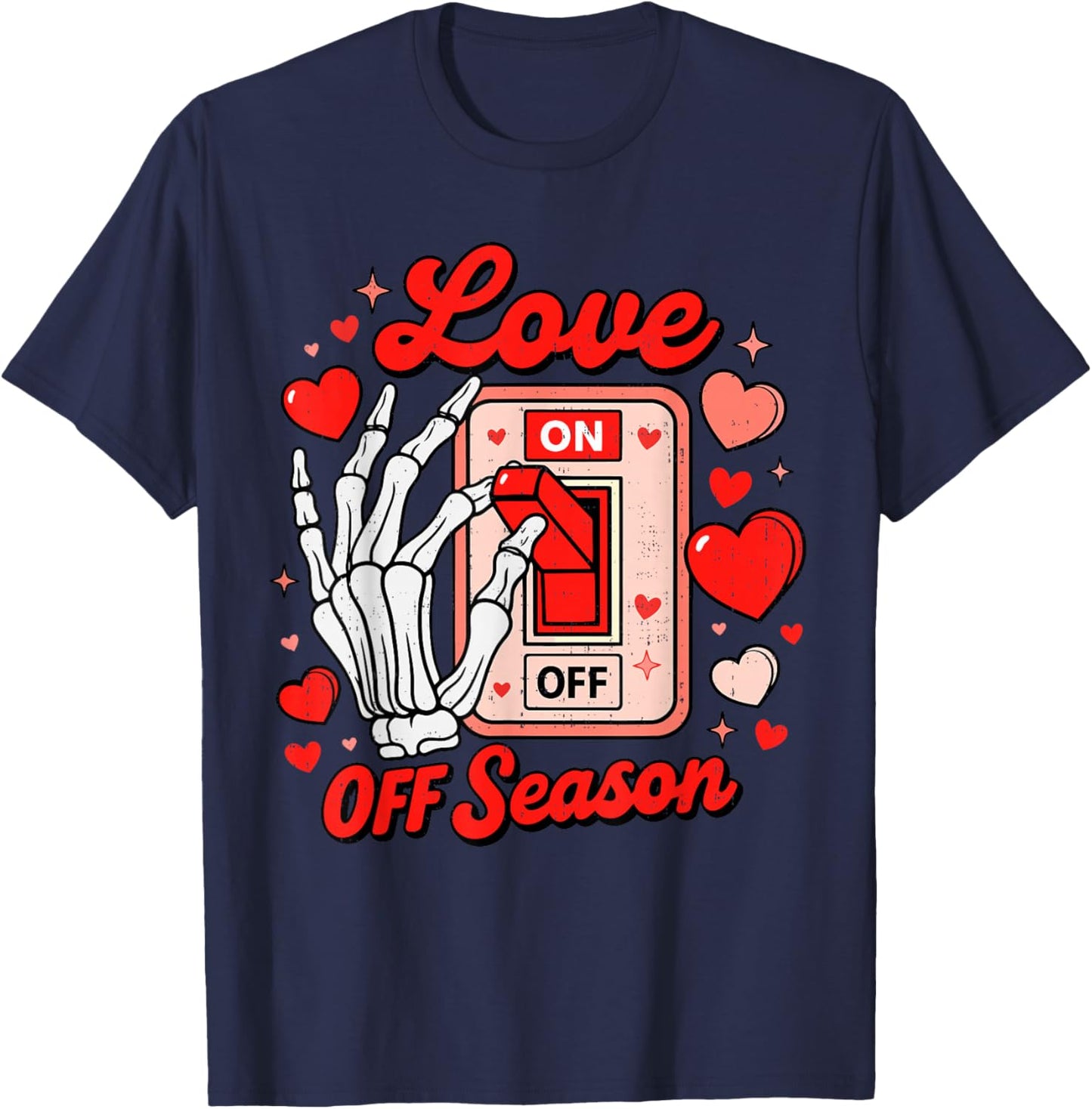Love Season Skeleton Funny Valentines Day Teen Girls T-Shirt - T-Shirt | Navy
