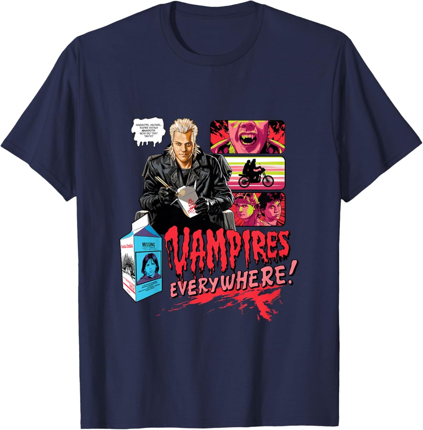 The Lost Boys Vampires Everywhere! You're Eating Maggots T-Shirt - T-Shirt | Navy