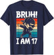 Bruh I Am 17 Year Old Dabbing Boy 17th Birthday Decorations T-Shirt - T-Shirt | Navy