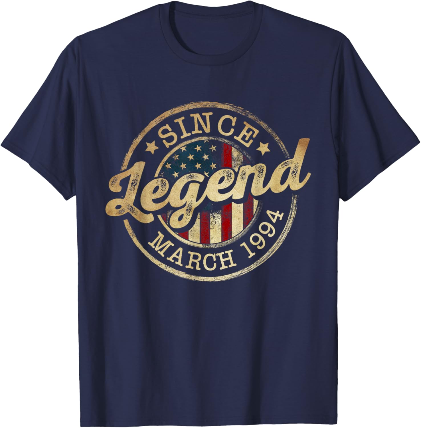 Legend Since March 1994 Vintage 32nd Birthday Classic T-Shirt - T-Shirt | Navy