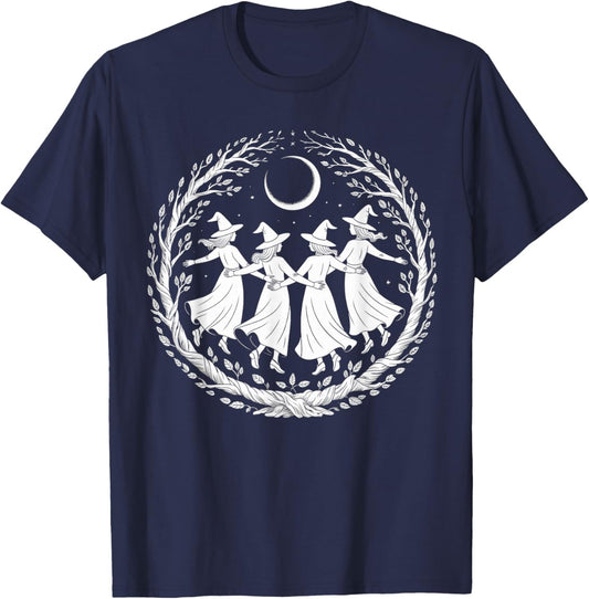 Witch Women Witchcraft Moon Goth Occult T-Shirt - T-Shirt | Navy