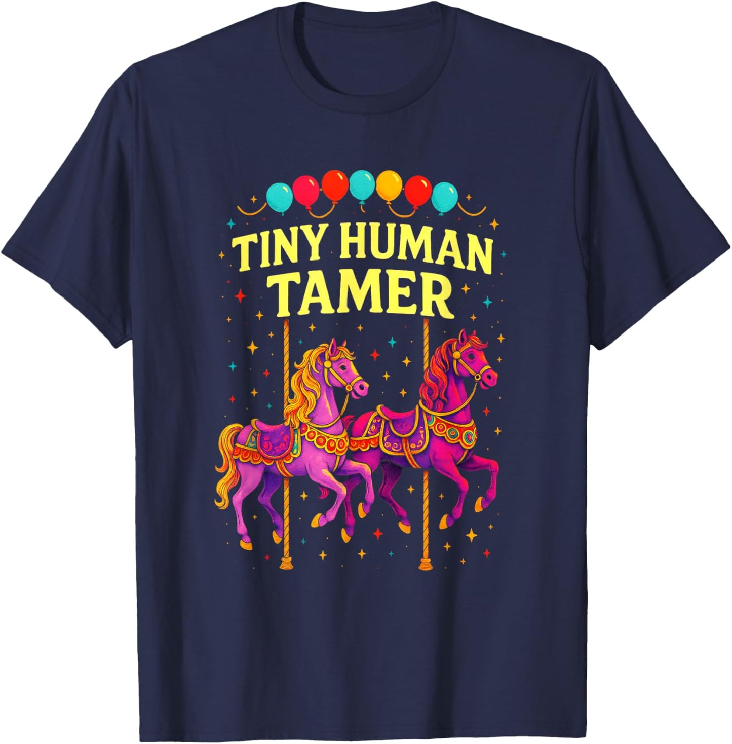 Tiny Human Tamer - Circus Clown Performer Art T-Shirt - T-Shirt | Navy